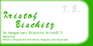 kristof bischitz business card